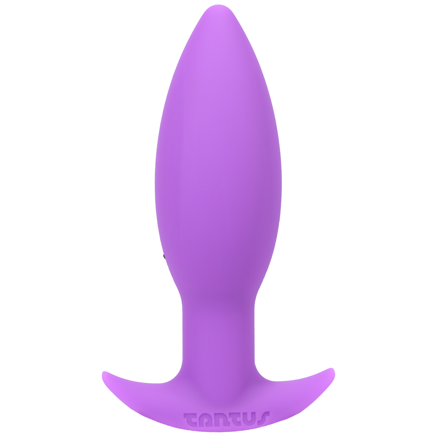 Purple Tantus Neo Butt Plug with a gently tapered shape and soft silicone texture.