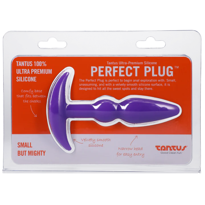 Tantus Perfect Butt Plug Purple – Classic Silicone Plug for Comfortable Anal Play