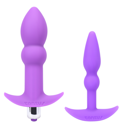 Lilac Tantus Perfect Plug Kit with two different-sized plugs for beginners to advanced users.