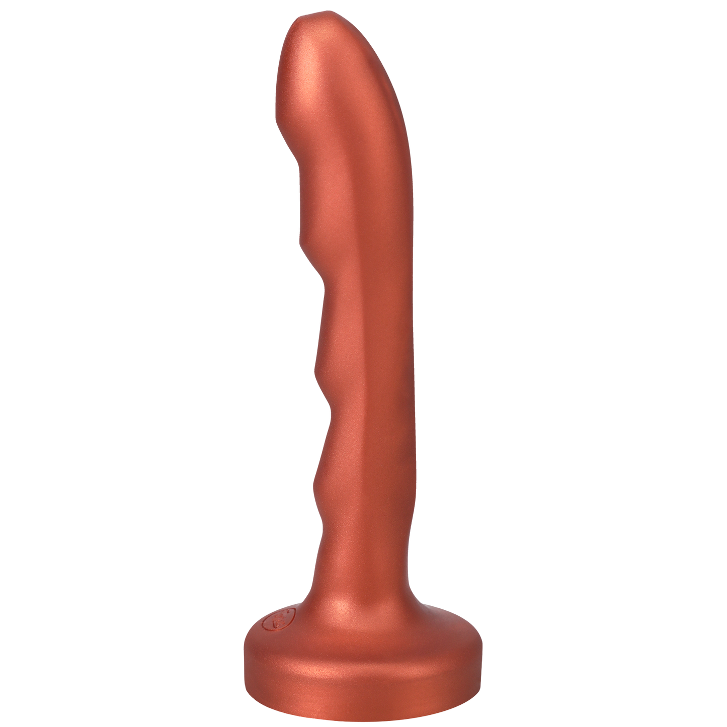 Black Tantus Charmer P-Spot Dildo with a curved, ergonomic design.