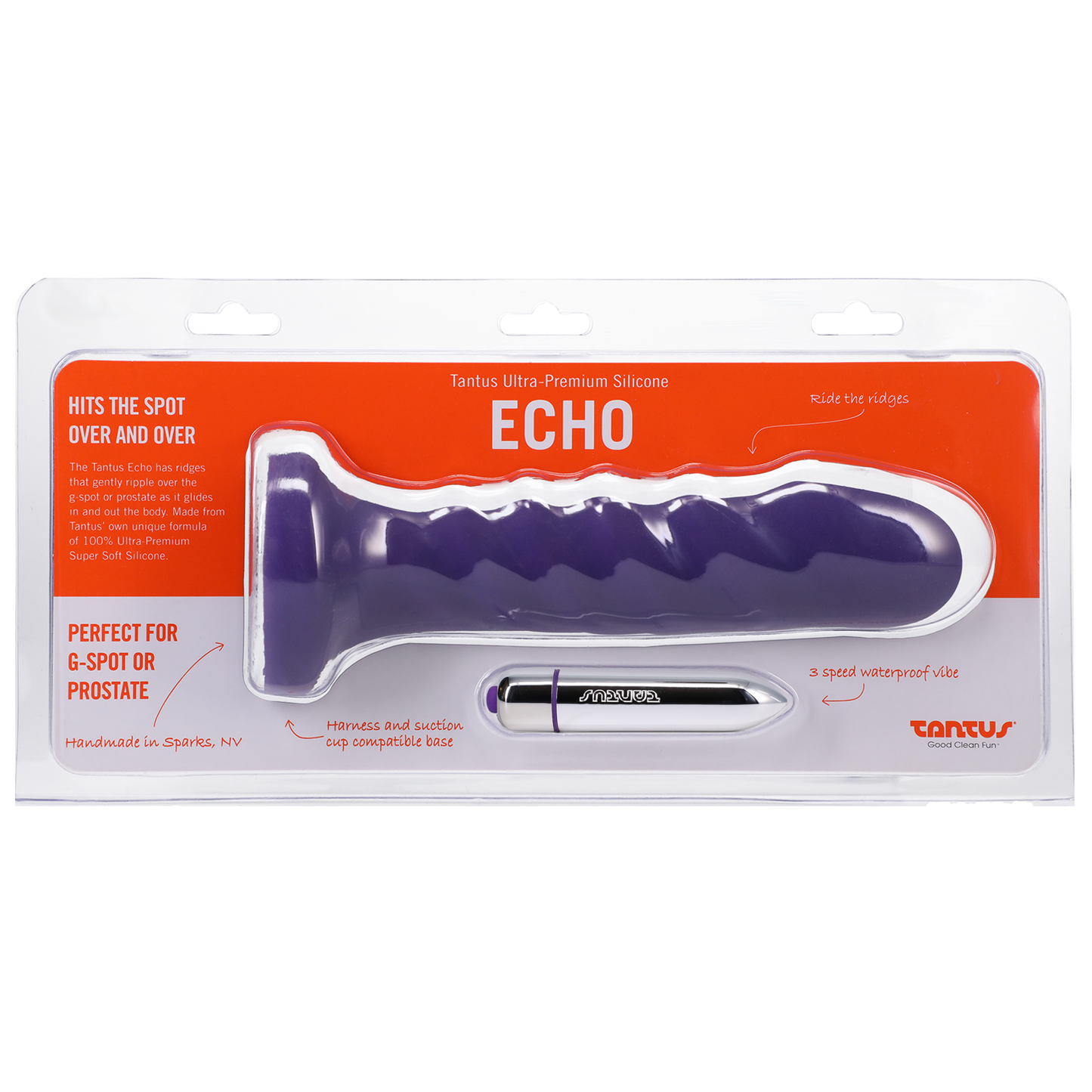 Tantus Silicone Echo Silicone Vibrator Midnight Purple - Male Pleasure Toys Discover premium men's pleasure toys designed for satisfaction, performanc