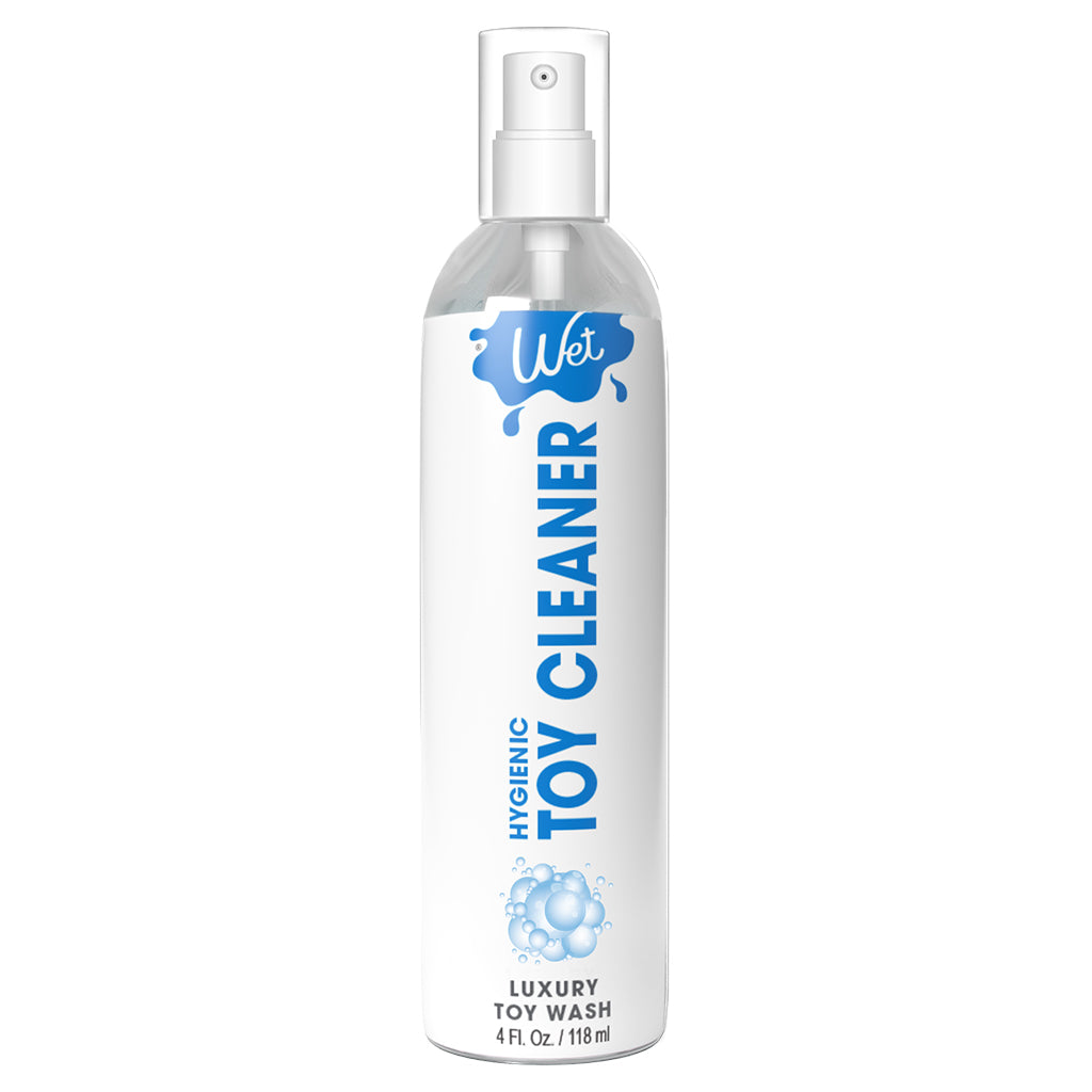 Clear WET Toy Cleaner with a powerful, body-safe cleansing formula.