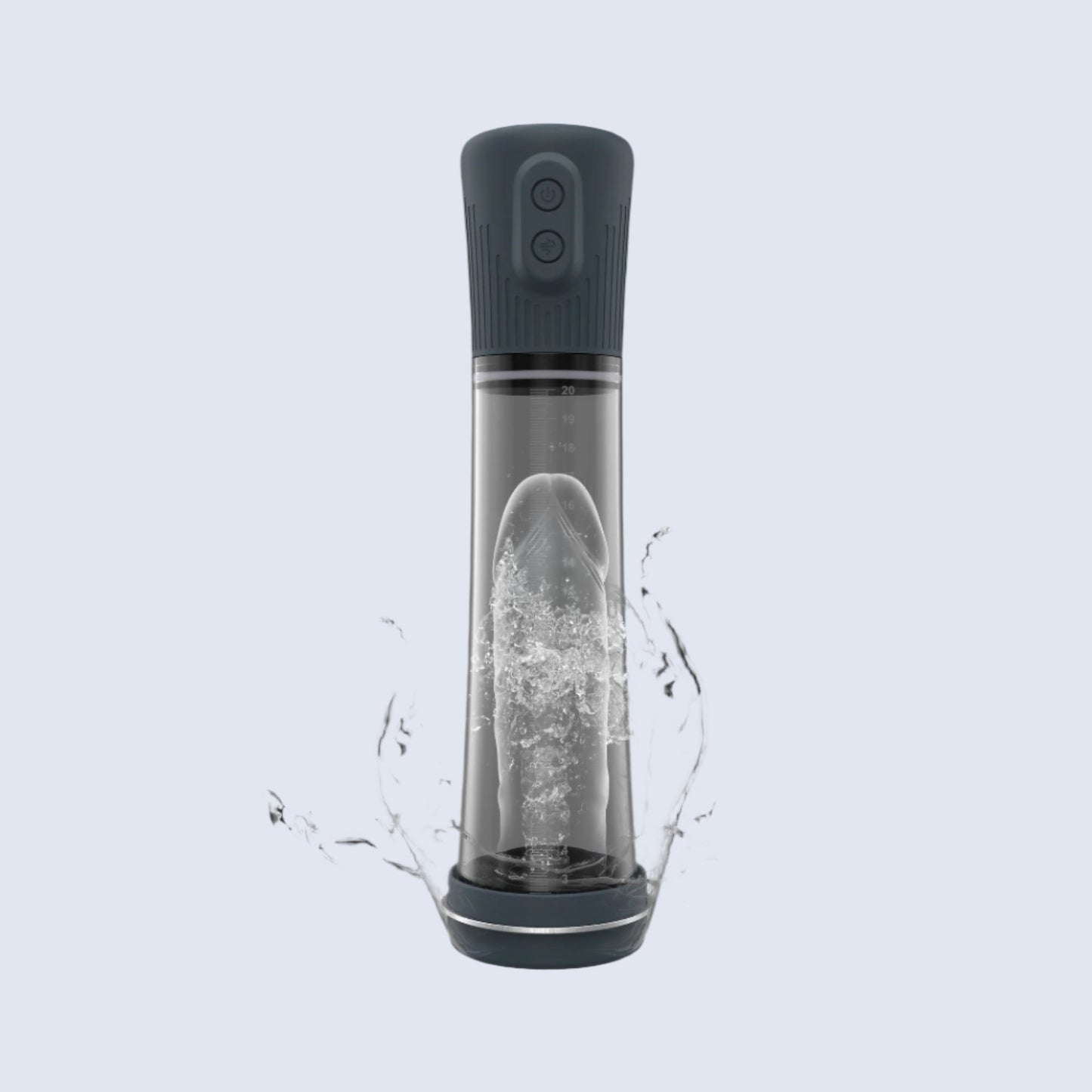 Clear Dorcel 2-in-1 Hydro Pump with water-assisted suction technology.