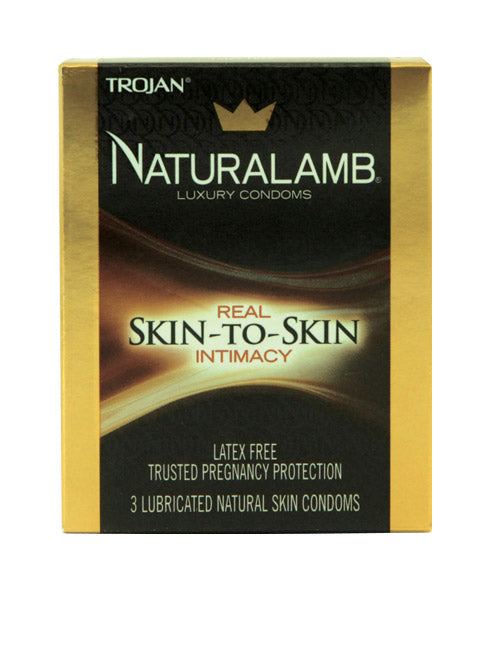 Clear Naturalamb Lubricated Condoms (3-Pack) with a natural feel.