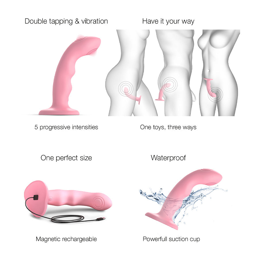 Tapping Dildo Wave Coral Pink - Male Pleasure Toys Discover premium men's pleasure toys designed for satisfaction, performance, and unique experiences