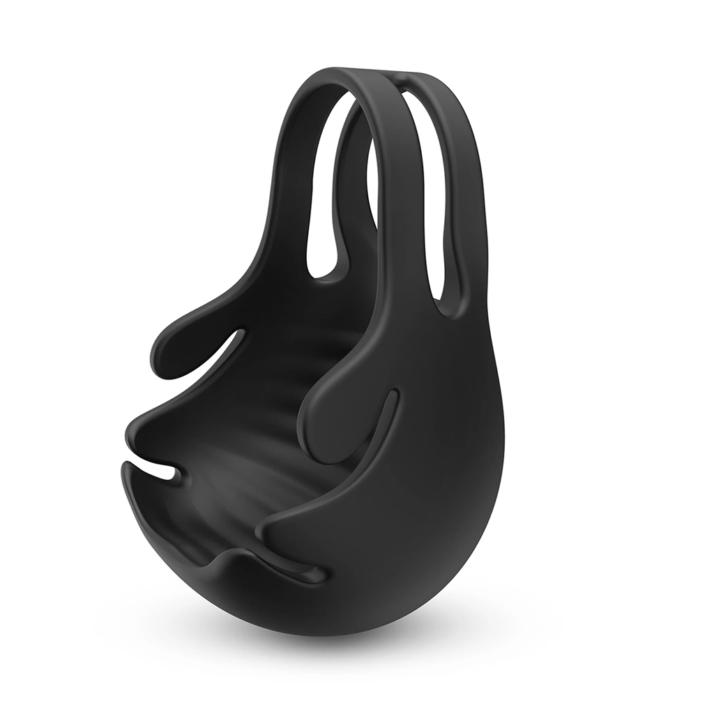 Black Dorcel Fun Bag Testicle and Penis Stimulator with a soft, flexible design.