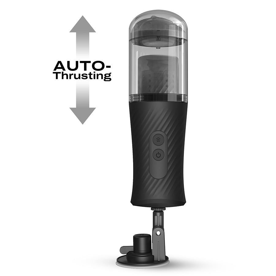 Black Dorcel Thrust Blow Masturbator with an ultra-soft, realistic texture.