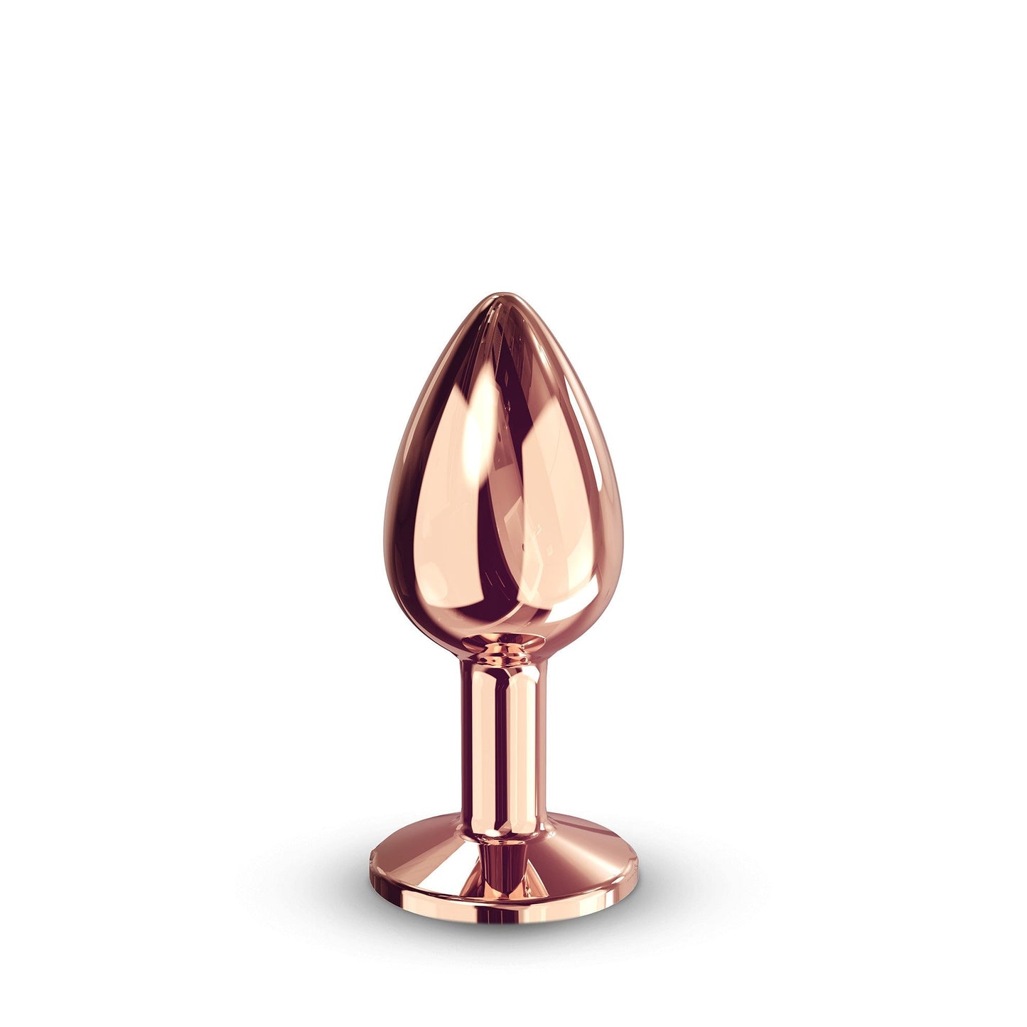 Small Dorcel Diamond Plug in rose gold with a sparkling gem base for a touch of luxury.