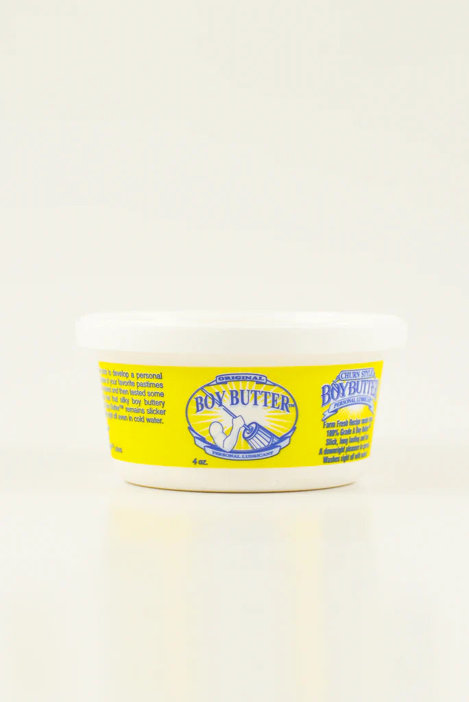 Yellow Boy Butter Original Formula with a coconut-oil base for a silky feel.