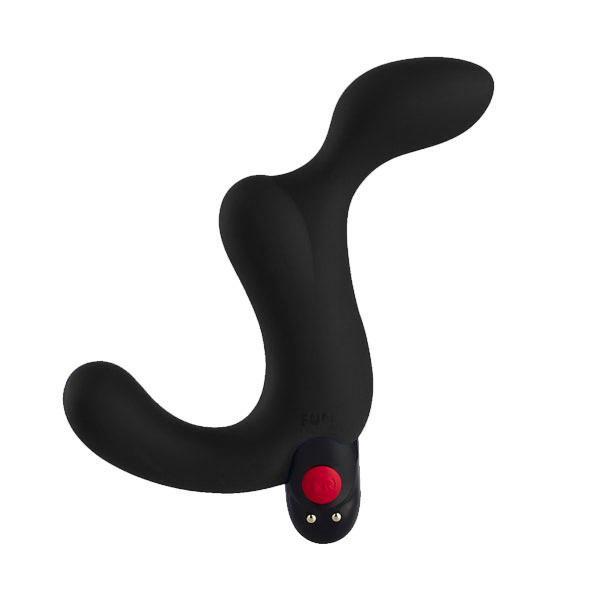 Black Fun Factory Duke Vibrating Prostate Plug with a curved, ergonomic design.