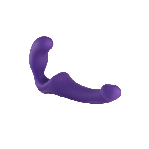 Black Fun Factory Share Double Dildo with a strapless, curved design.
