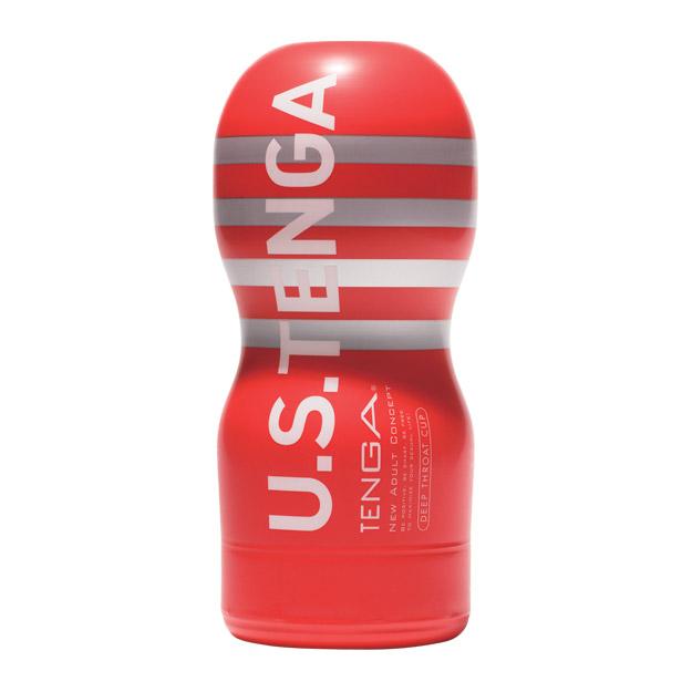 Red Tenga Deep Throat Cup Ultra Size with enhanced suction and deep penetration feel.