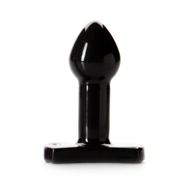Small Tantus Ace Butt Plug in smooth black silicone with a tapered shape.