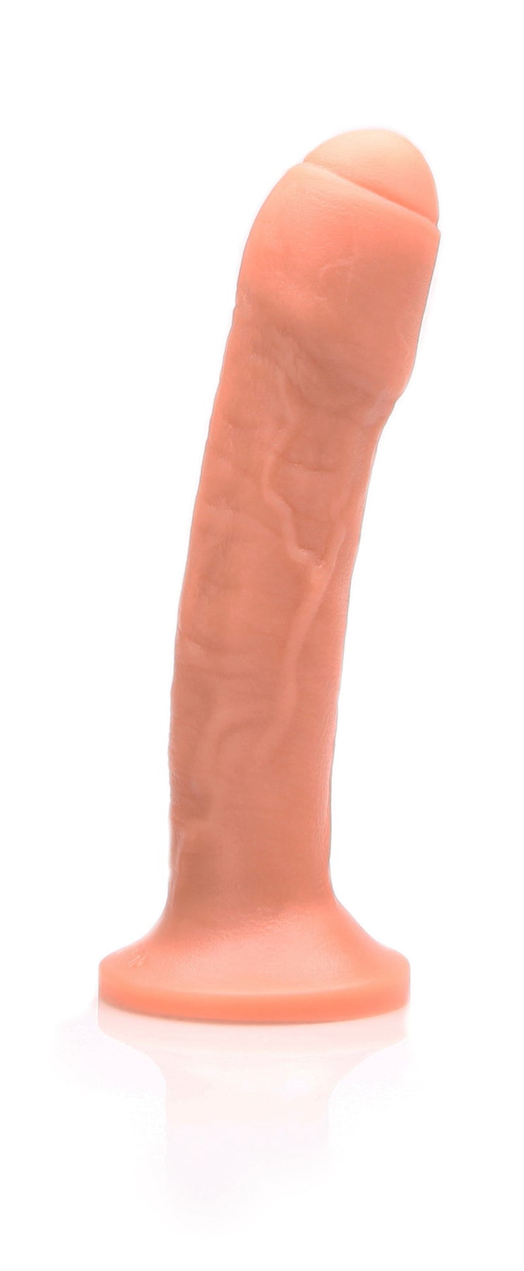 Tantus Uncut 2 Realistic Foreskin Dildo in natural skin tone with a retractable foreskin design.
