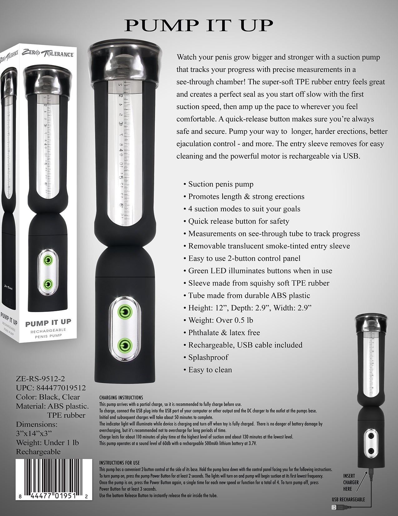 Pump It Up Black Clear - Male Pleasure Toys Discover premium men's pleasure toys designed for satisfaction, performance, and unique experiences.