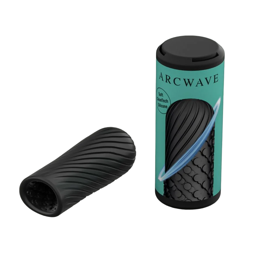 Black Arcwave Ghost Reversible Stroker with a dual-texture design.