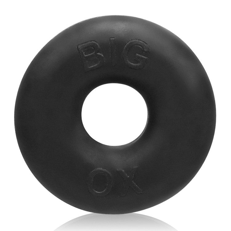 Black OXBALLS BIG OX Cock Ring with an extra-thick, firm grip.