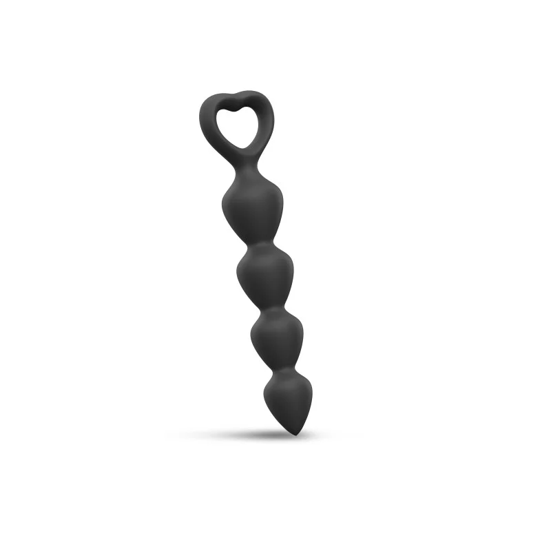 Large black Love to Love Bing Bang L Beads with a smooth silicone finish.