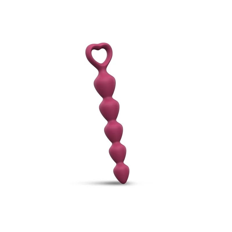 Medium-sized black Love to Love Bing Bang Anal Beads with a flexible silicone design.