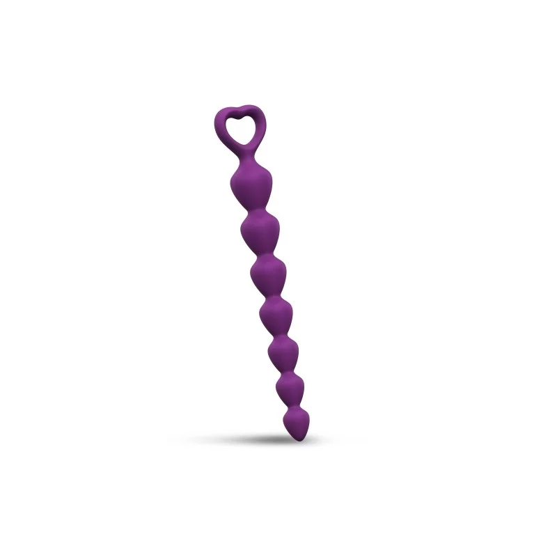 Small purple Love to Love Bing Bang S Beads with a soft silicone texture.