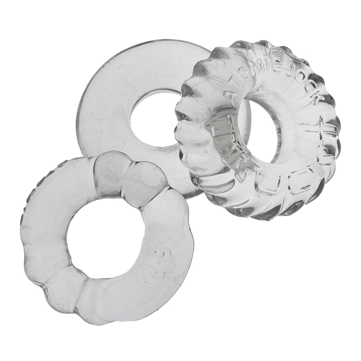 Bonemaker 3 Pack Boner Cockring Kit Clear - Male Pleasure Toys Discover premium men's pleasure toys designed for satisfaction, performance, and unique
