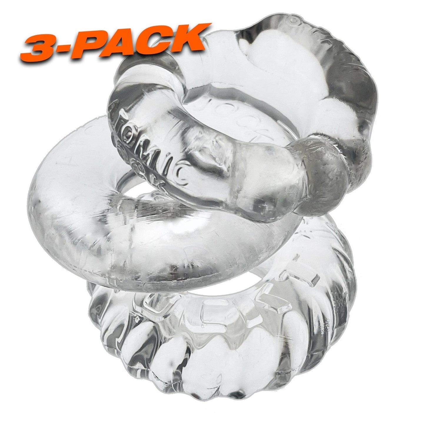 Bonemaker 3 Pack Boner Cockring Kit Clear - Male Pleasure Toys Discover premium men's pleasure toys designed for satisfaction, performance, and unique