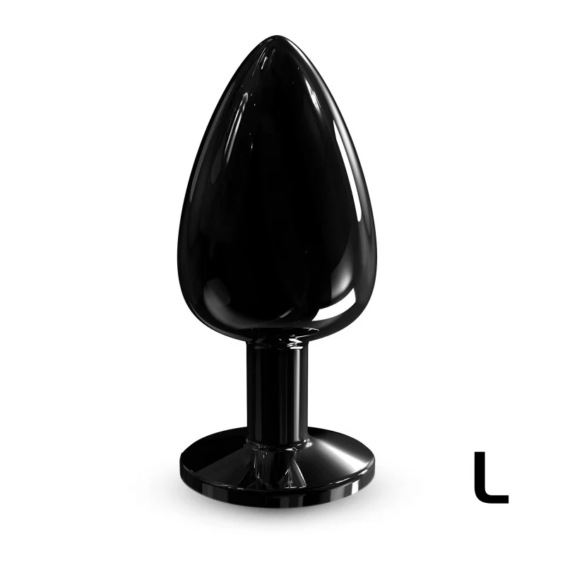 Dorcel DIAMOND PLUG Black L – Large Silicone Butt Plug with Sparkling Base