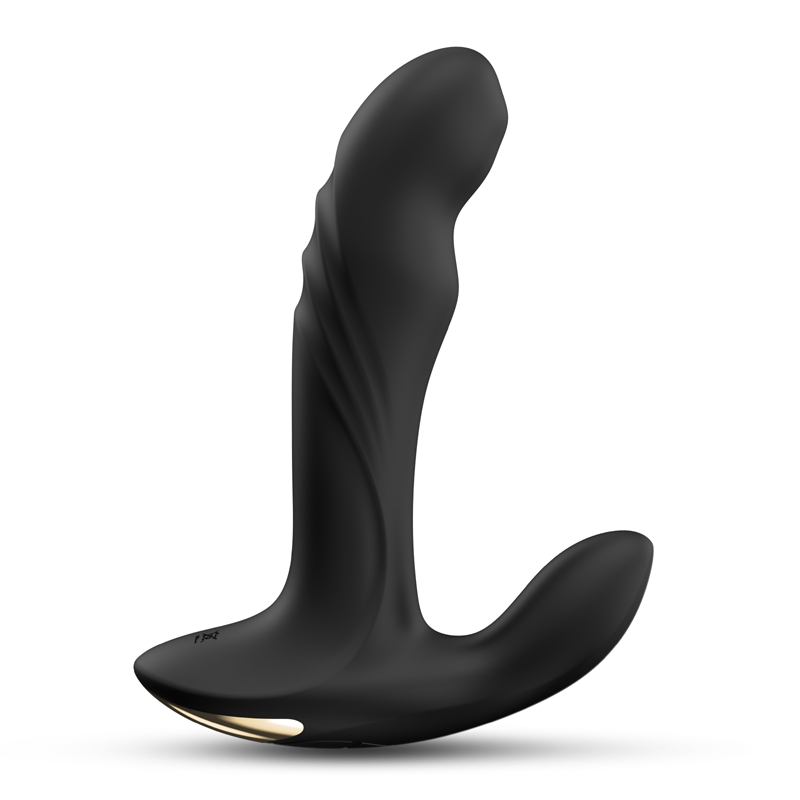 Black Dorcel Multi P-Joy 3-in-1 Massager with flexible heads for prostate and perineum stimulation.