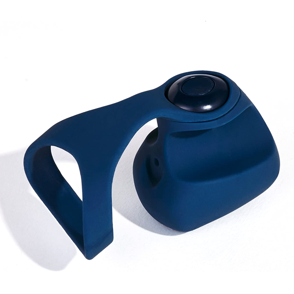 Black Dame Fin Finger Vibrator with a soft, wearable design.