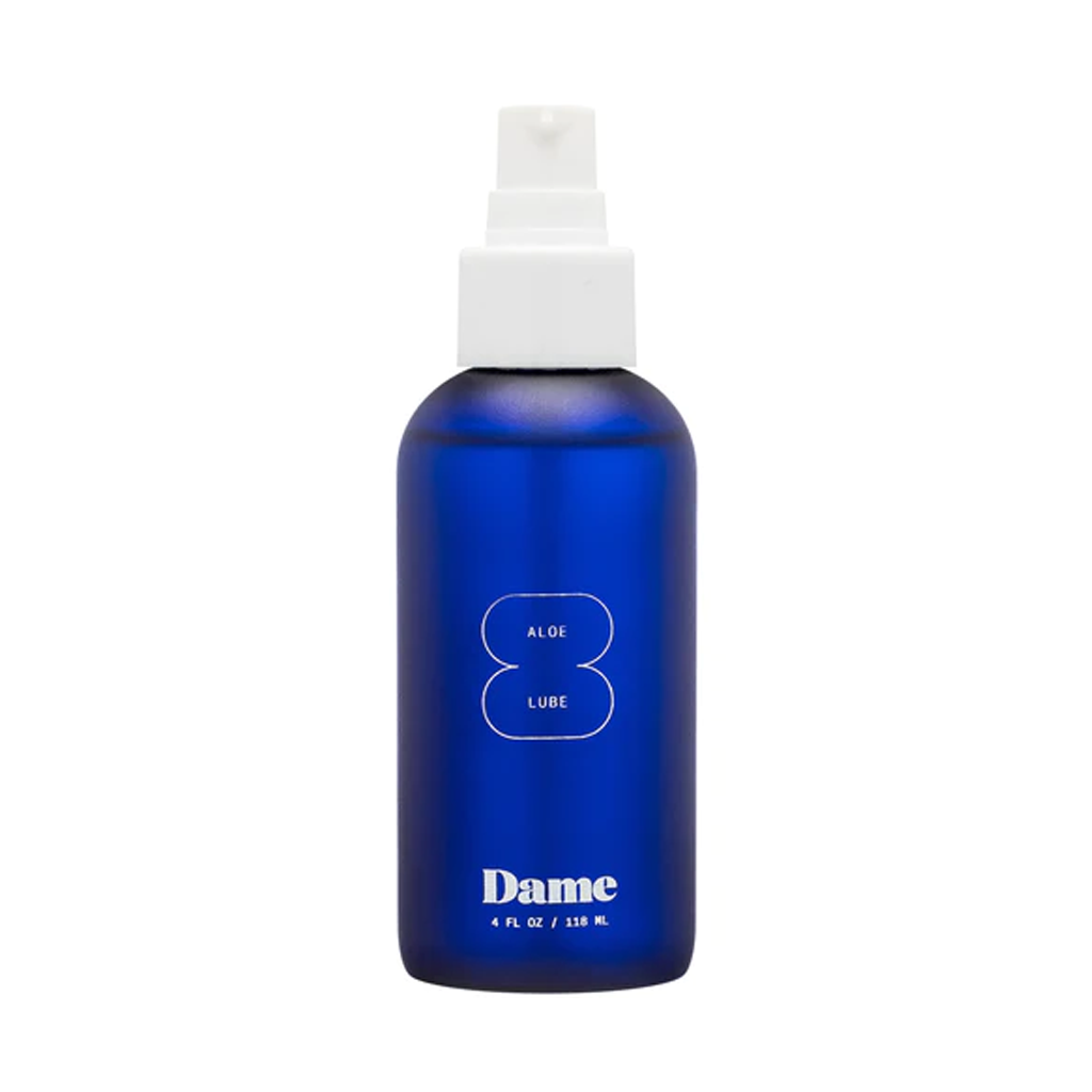 Clear Dame Aloe Lube with an ultra-hydrating, water-based formula.