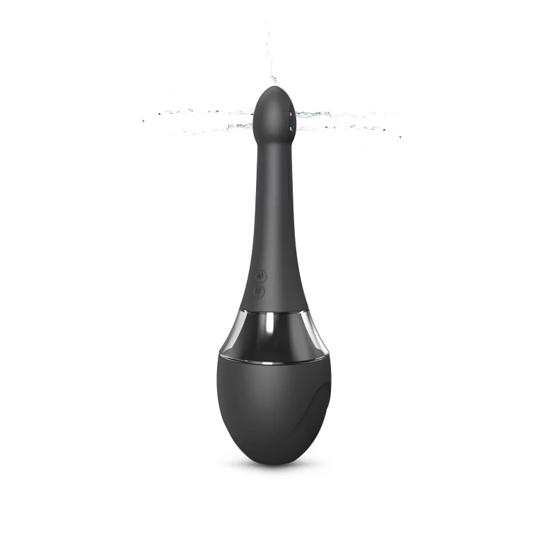 Black Dorcel Douche Mate Pro with a squeezable bulb and precision nozzle.