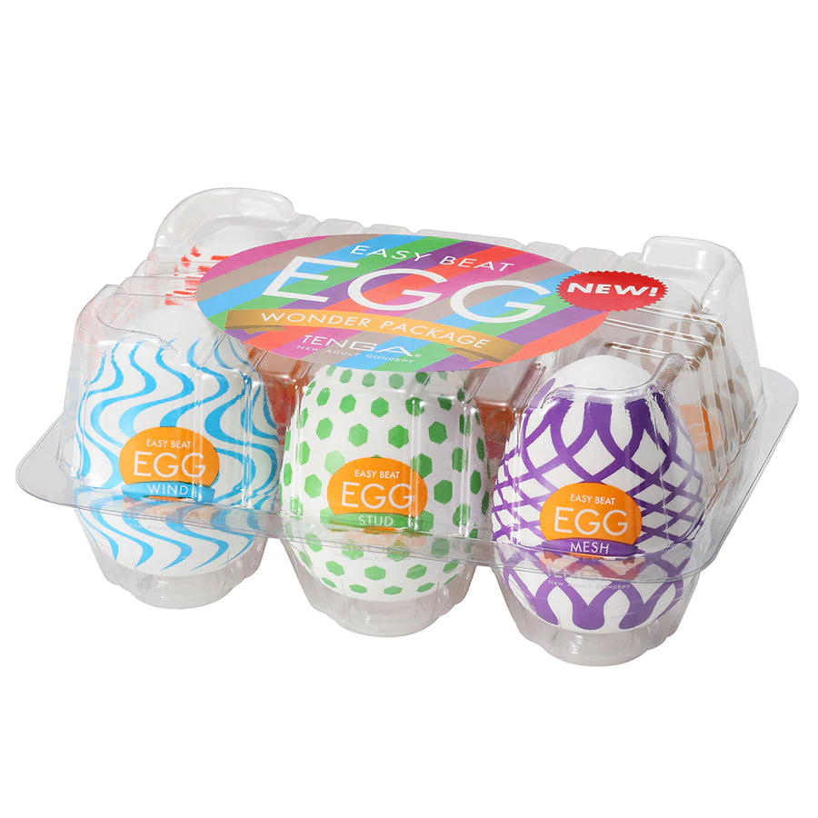 White Tenga Egg Variety Pack - Wonder with six different textured eggs.