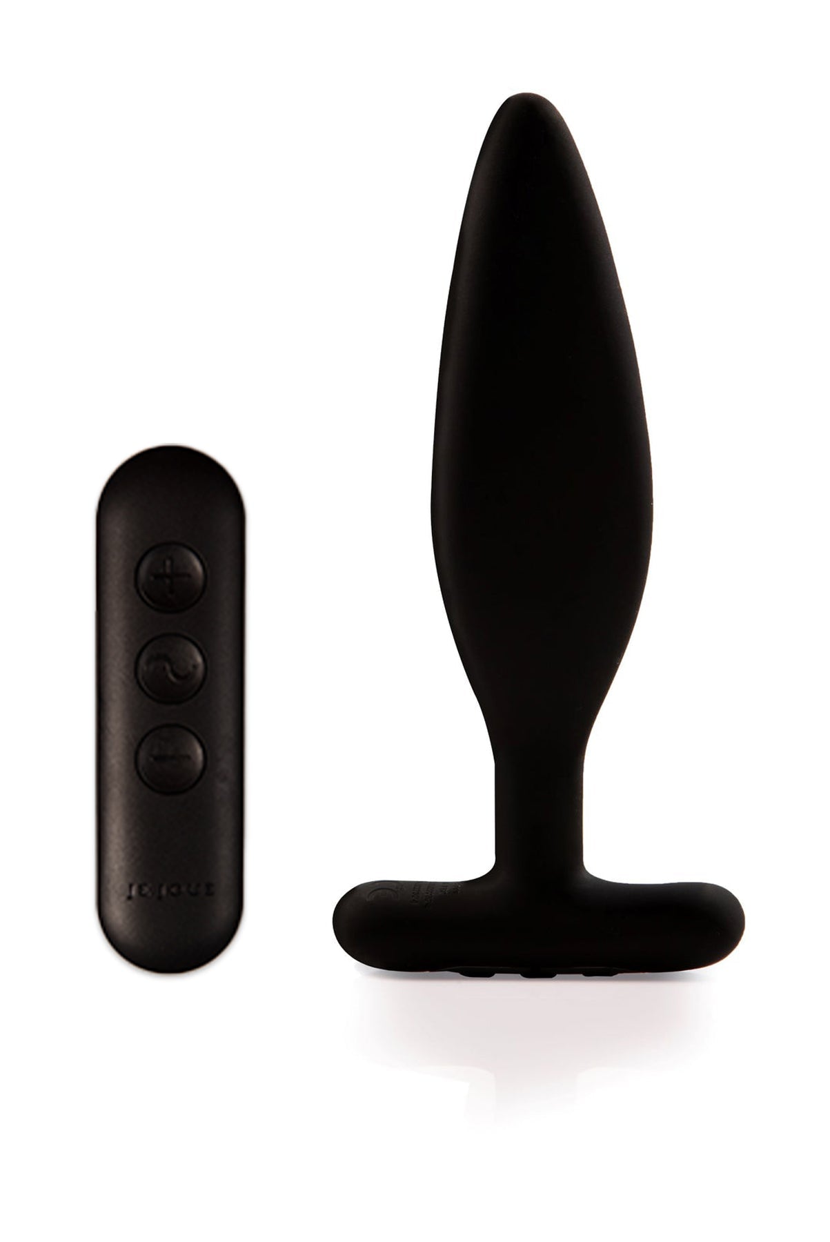 Black Je Joue Egon Vibrating Plug with a contoured base and powerful vibration settings.
