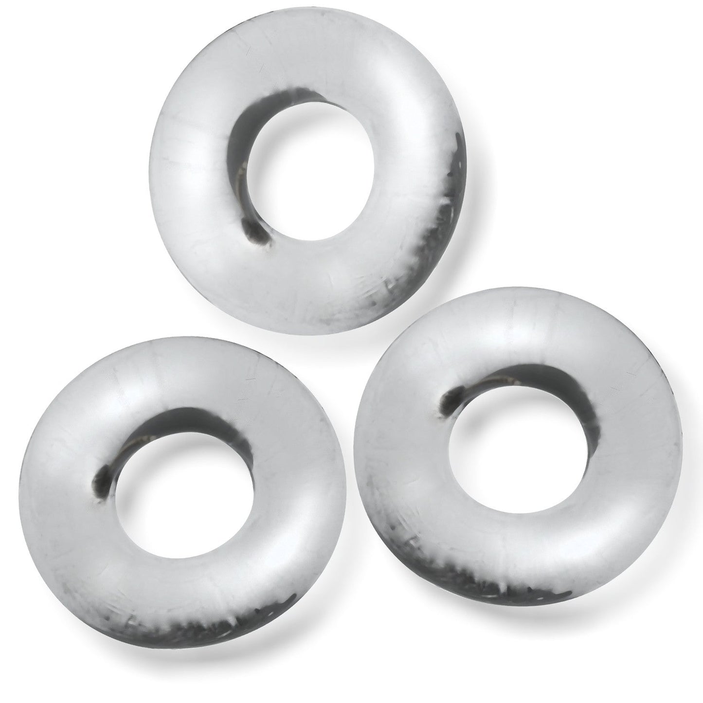 OXBALLS FAT WILLY 3-Pack Jumbo Cockrings Clear – Stretchy Silicone Rings for Enhanced Performance