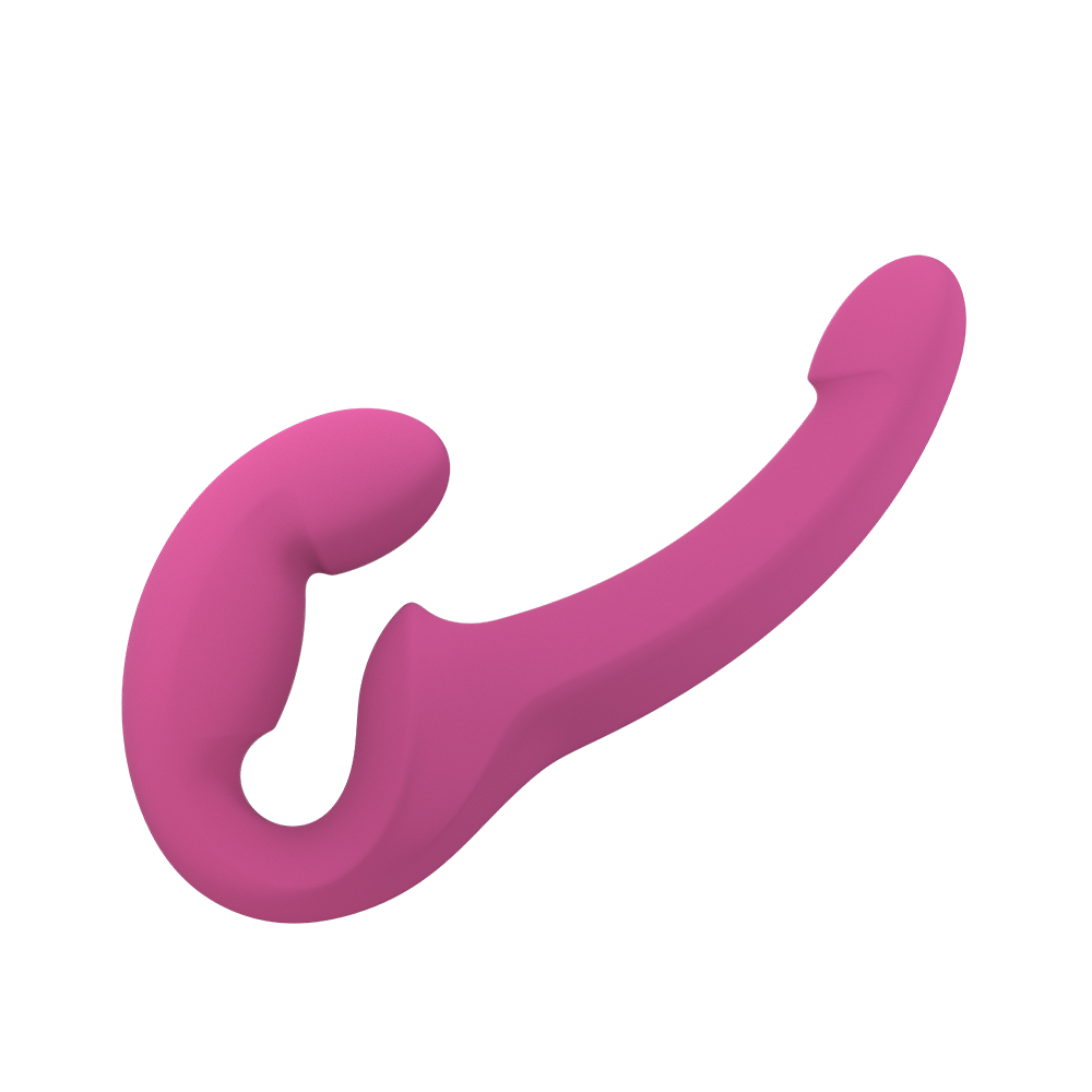 Black Fun Factory Share Lite Double Dildo with a strapless, ergonomic design.