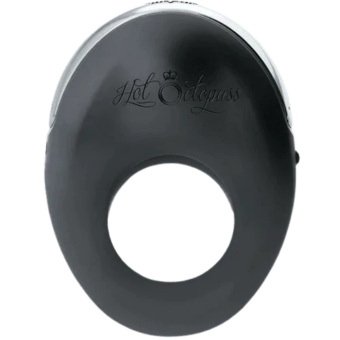 Black Hot Octopuss ATOM Vibrating Ring with an ergonomic, motorized design.