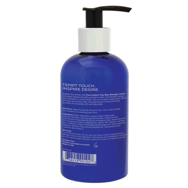 True Blue Pheromone Massage Body Lotion 8Oz 236Ml - Male Pleasure Toys Discover premium men's pleasure toys designed for satisfaction, performance, an