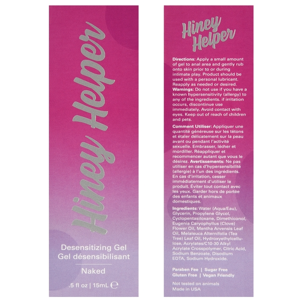Hiney Helper Desensitizing Gel Foil 0 03 Fl Oz 1 Ml - Male Pleasure Toys Discover premium men's pleasure toys designed for satisfaction, performance,