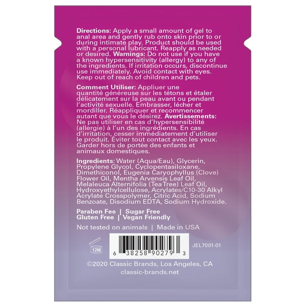 Hiney Helper Desensitizing Gel Foil 0 03 Fl Oz 1 Ml - Male Pleasure Toys Discover premium men's pleasure toys designed for satisfaction, performance,
