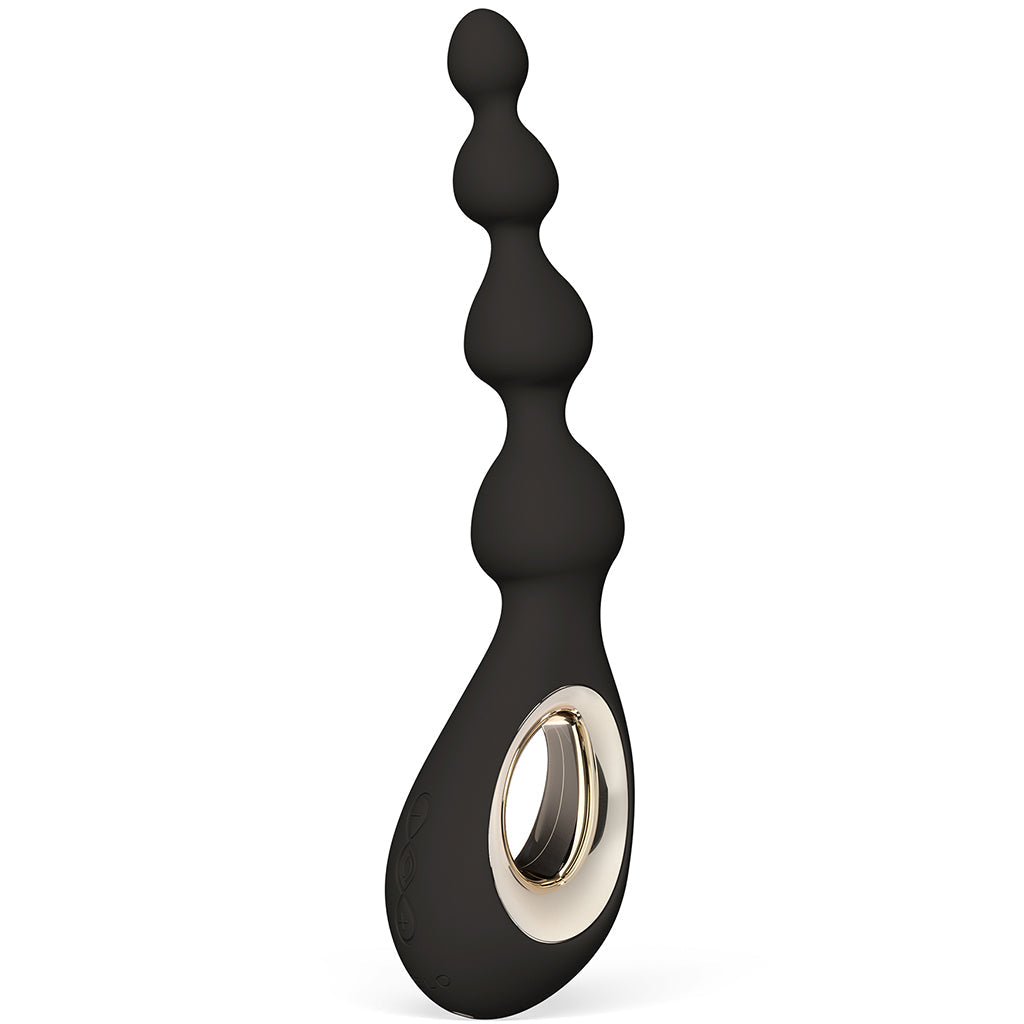 Violet Lelo Soraya Beads Massager with a luxurious silicone design for internal stimulation.