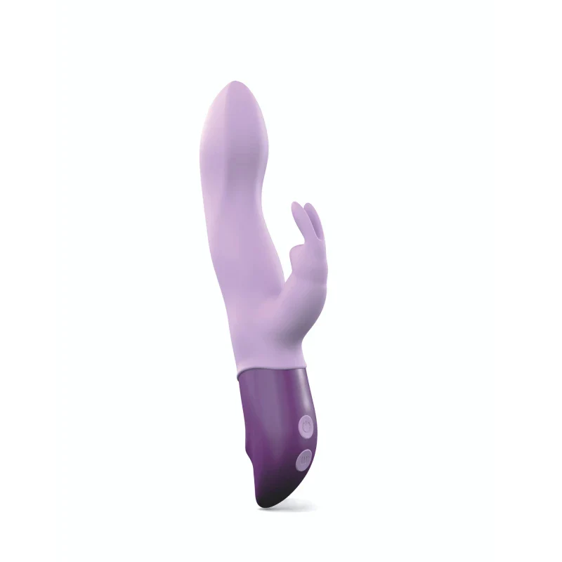White LOVE TO LOVE HELLO RABBIT with dual motors and a curved shaft.