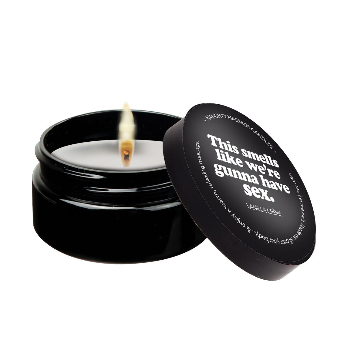 Naughty Mini Massage Candle by Kama Sutra with a seductive fragrance for intimate moments.