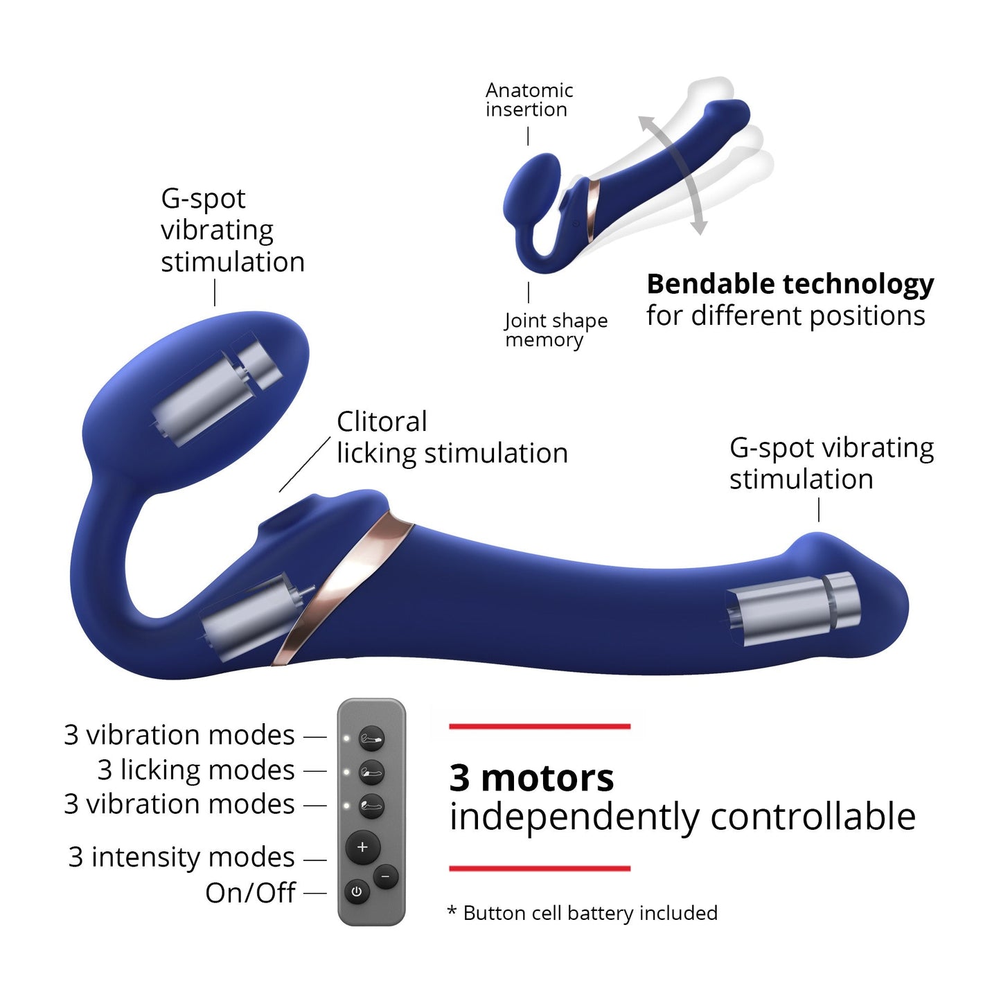 Multi Orgasm Bendable Strap On S Night Blue - Male Pleasure Toys Discover premium men's pleasure toys designed for satisfaction, performance, and uniq