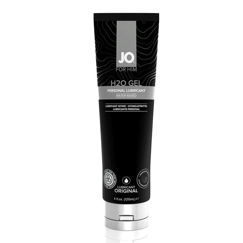Clear JO H2O Gel Original Lubricant with a thick, water-based consistency.