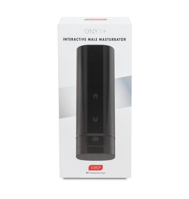 Black Kiiroo Onyx+ Interactive Masturbator with automated stroking technology.
