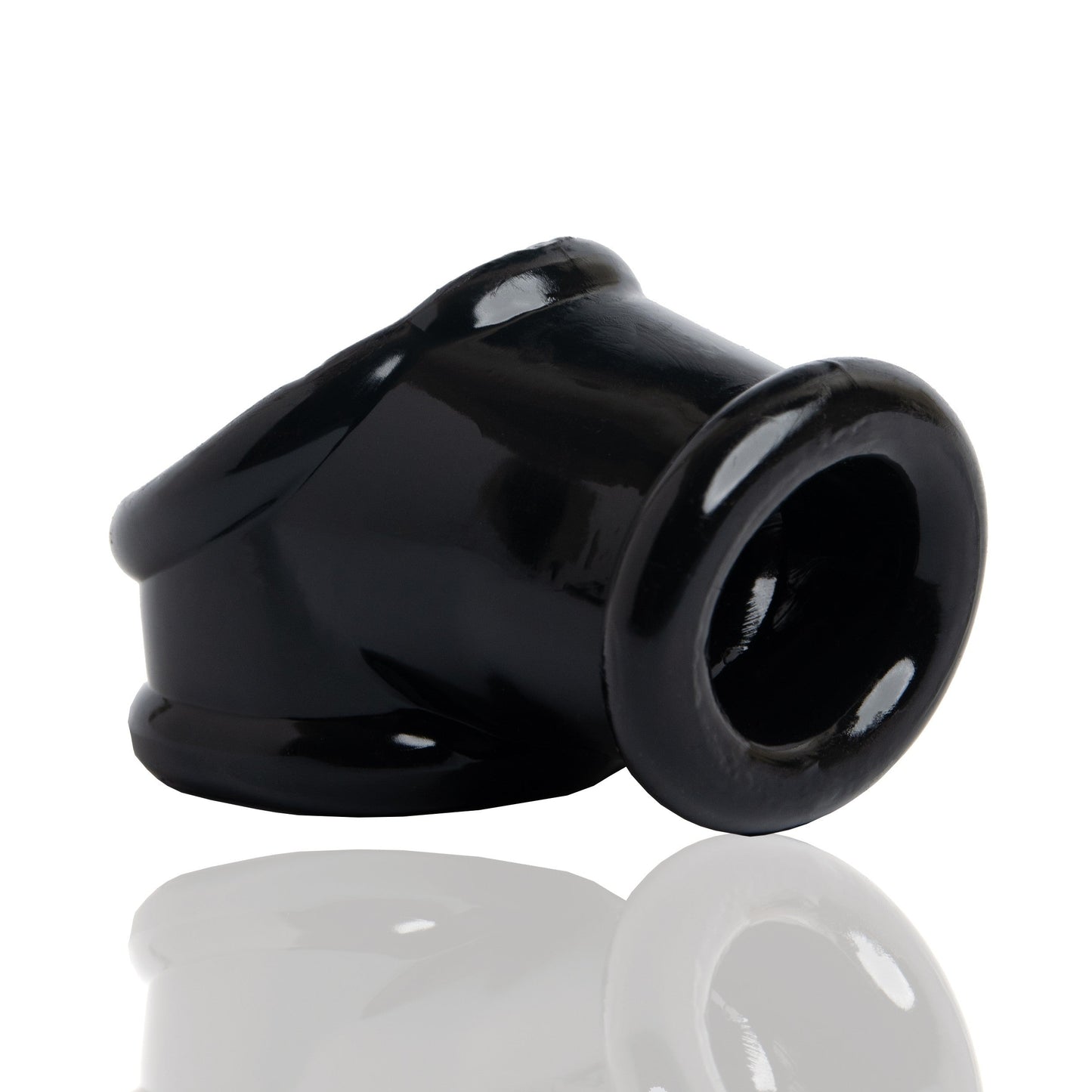 Black OXBALLS POWERSLING Cocksling & Ballstretcher with a firm, structured design.