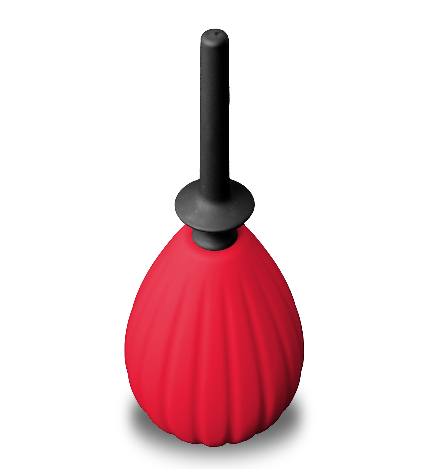 Black Aneros Prelude™ Enema Bulb Kit with a slim, tapered nozzle for easy use.