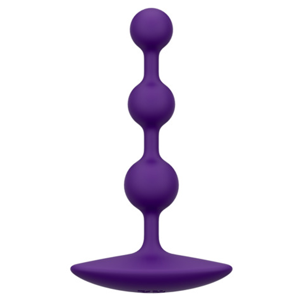 Blue ROMP Amp Bead Plug with a soft silicone texture and graduated bead design.