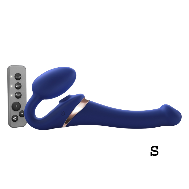 Black STRAP-ON-ME Multi Orgasm Bendable Strap-On with a flexible core.