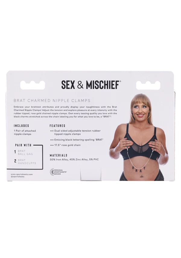 Brat Charmed Nipple Clamps - Male Pleasure Toys Discover premium men's pleasure toys designed for satisfaction, performance, and unique experiences.